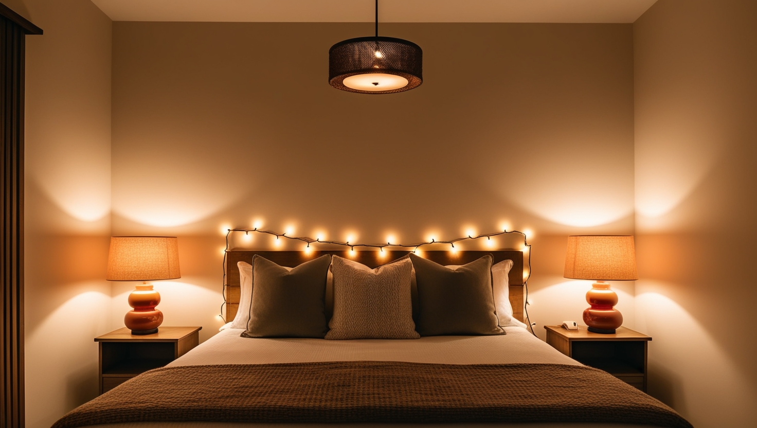 How to Use Lighting to Transform a Room; Consider Variety Temperatures; warm lights