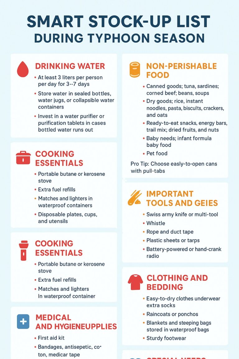 Smart Stock-Up List During Typhoon Season